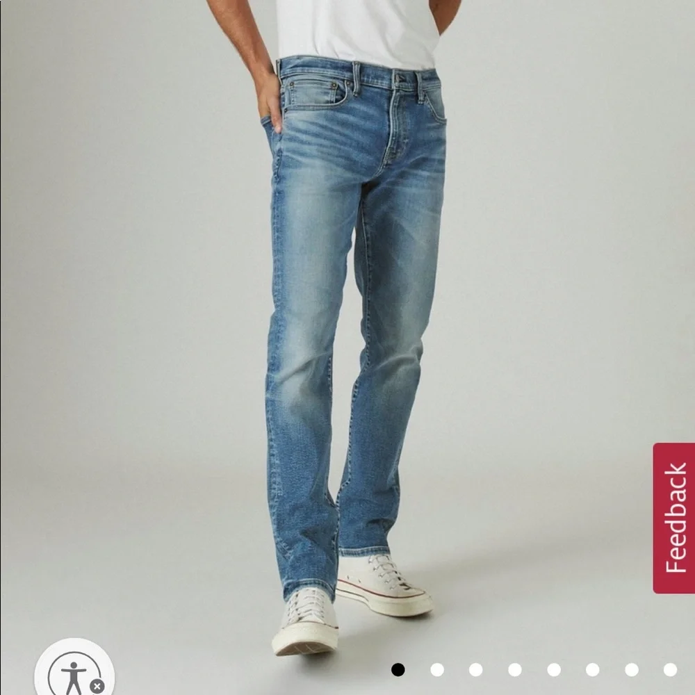 NEW Lucky Brand 100 Skinny Jeans Advanced Stretch Gilman Quartz wash size 30x30